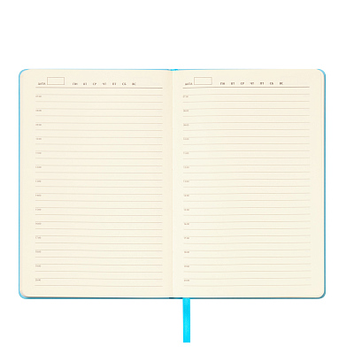 Ежедневник Spark недатированный, лазурный (с упаковкой, со стикерами)