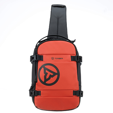 Рюкзак на одно плечо TORBER Xtreme /чёрный, 20 х 8 х 31 см, 5л (Оранжевый)