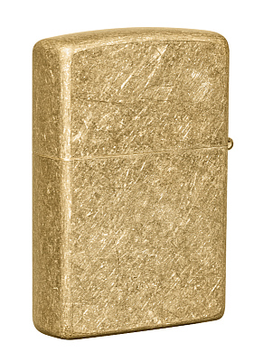 Зажигалка ZIPPO Classic с покрытием Tumbled Brass, латунь/сталь, золотистая, матовая, 38x13x57 мм