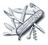 Нож перочинный VICTORINOX Huntsman, 91 мм, 15 функций, полупрозрачный серебристый - Фото 1