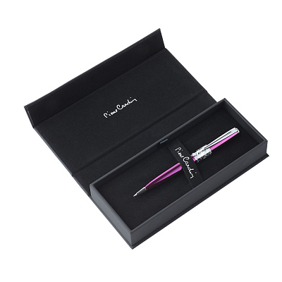 Ручка шариковая Pierre Cardin BARON. Цвет - розовый металлик. Упаковка В.