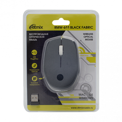 Мышь беспроводная RITMIX RMW-611, серый