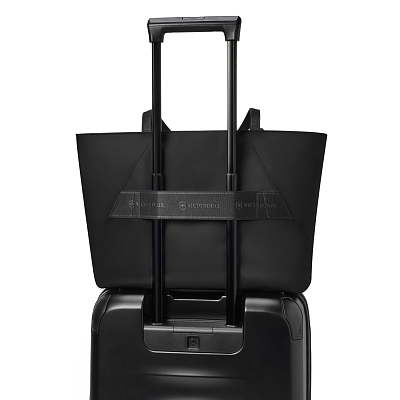 Сумка VICTORINOX Victoria Signature Tote, черная, нейлон/кожа, 51x15x30 см, 19 л