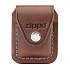 Чехол Zippo для зажигалки, кожа, с металлическим фиксатором на ремень, коричневый, 57х30x75 мм - Фото 1