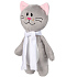 Мягкая игрушка Beastie Toys, котик с белым шарфом - Фото 2