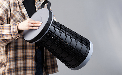 Телескопический стул "Tourist", серый с черным