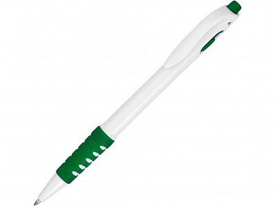 Ручка пластиковая шариковая Фиджи (Белый/зеленый)