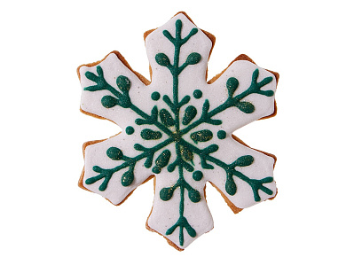 Пряник имбирный Снежинка (Белый)