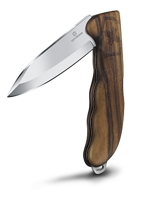 Нож охотника VICTORINOX Hunter Pro Wood 130 мм, 2 функции, с фиксатором, рукоять из орехового дерева