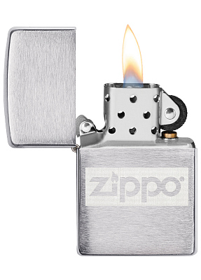 Подарочный набор ZIPPO: фляжка 89 мл и зажигалка, латунь/сталь, серебристый, в коробке с подвесом