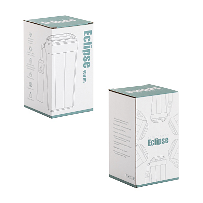 Термостакан "Eclipse_Движение" 400 мл, покрытие пудра, красный