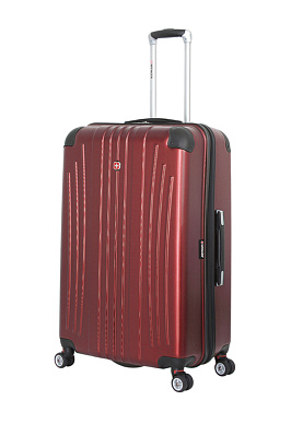 Чемодан WENGER Ridge, цвет бордовый , АБС-пластик, 49,5х30,5х75 см , 92л + сумка (Бордовый)