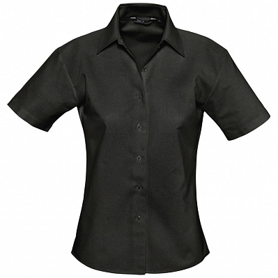 Рубашка женская с коротким рукавом Elite, черная (Черный)