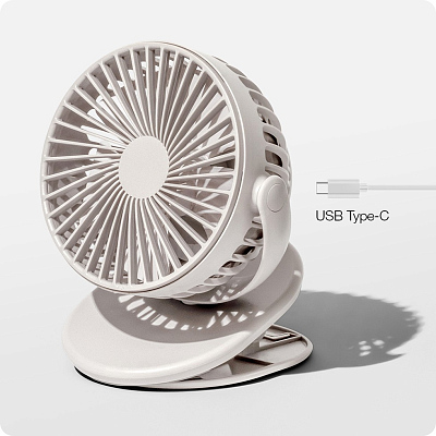 Портативный вентилятор на клипсе Solove F3, зеленый