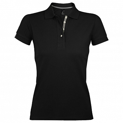Рубашка поло женская Portland Women 200 черная (Черный)