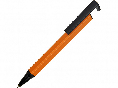 Ручка-подставка металлическая Кипер Q (Оранжевый/черный)