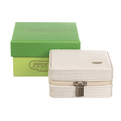 Шкатулка для украшений Jardin D'Ete, цвет бежевый, "рептилия" , 9 х 8 х 5 см