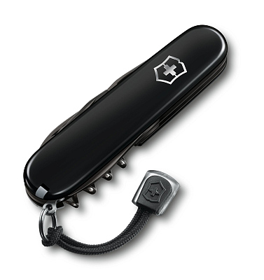 Нож перочинный VICTORINOX Spartan PS, 91 мм, 13 функций, чёрный, со шнурком в комплекте