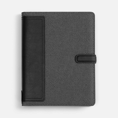Ежедневник-органайзер Twill, недатированный, черный (Чёрный)