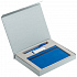 Коробка Memo Pad для блокнота, флешки и ручки, серебристая - Фото 4