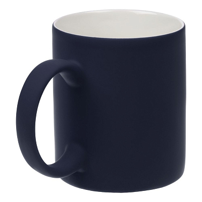 Кружка Promo Soft с покрытием софт-тач, темно-синяя