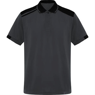 Футболка поло SAMURAI мужская, СВИНЦОВЫЙ/ЧЕРНЫЙ S (Свинцовый/черный)