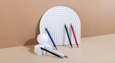 Ручка шариковая "Trade", покрытие soft touch, красный