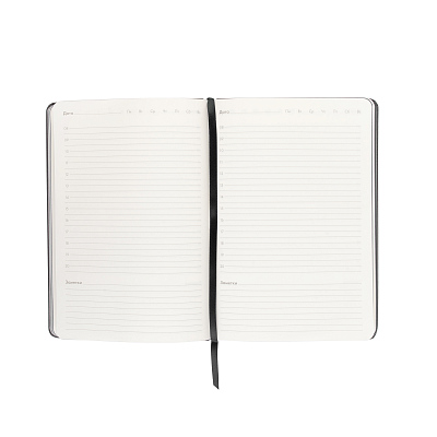 Ежедневник недатированный "Турин" , формат А5, серый с черным