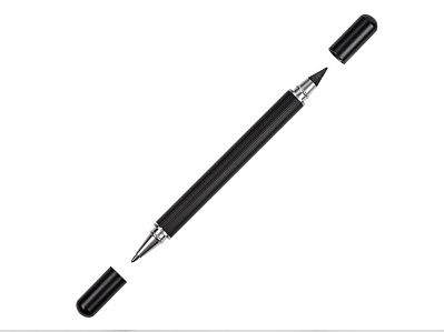 Металлическая ручка и вечный карандаш Van Gogh с рельефным покрытием (Черный)