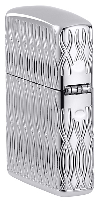 Зажигалка ZIPPO Armor® с покрытием High Polish Chrome, латунь/сталь, серебристая, 38x13x57 мм