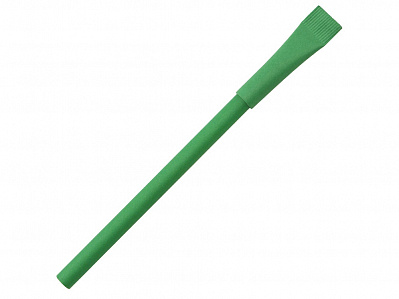 Ручка картонная с колпачком Recycled (Зеленый)