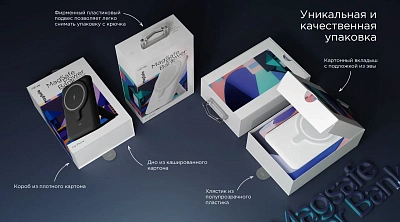 Беспроводной магнитный ПЗУ VLP Magsafe PowerBank 5000, черный