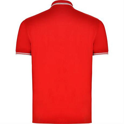 Футболка поло MONTREAL мужская, КРАСНЫЙ/БЕЛЫЙ 2XL