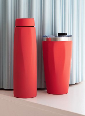 Термос "Calypso", покрытие soft touch, 500 мл, красный