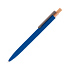 Ручка шариковая "Matt" из переработанного алюминия и пластика, с кнопкой из бамбука, синий - Фото 1