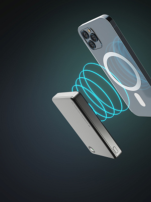 Беспроводной магнитный ПЗУ Olmio QM-16, темно-серый