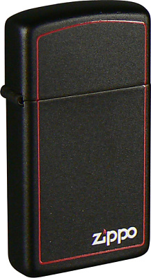 Зажигалка ZIPPO Slim® с покрытием Black Matte, латунь/сталь, чёрная, матовая, 29x10x60 мм (Черный)