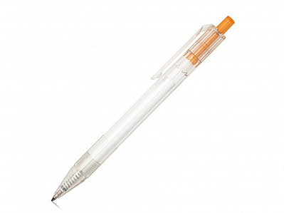 Ручка шариковая из переработанного PET HARLAN (Прозрачный/оранжевый)