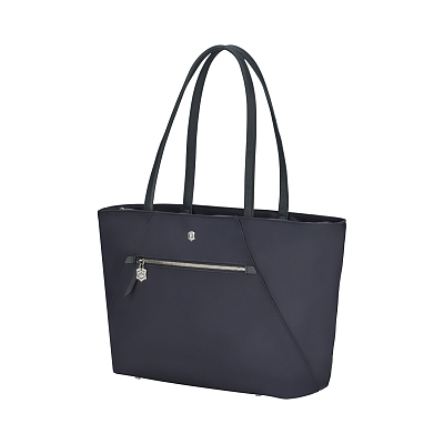 Сумка VICTORINOX Victoria Signature Tote, синяя, нейлон/кожа, 51x15x30 см, 19 л