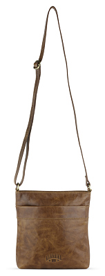 Сумка через плечо KLONDIKE MOUNTAIN «May», натуральная кожа в коньячном цвете, 24 x 26 x 6 см