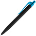 Ручка шариковая Prodir QS01 PRT-P Soft Touch, черная с голубым - Фото 2
