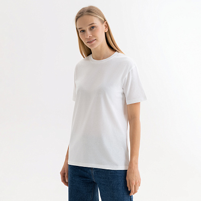 Футболка унисекс Крис (Kris), 150 гр., белая (теплого оттенка)