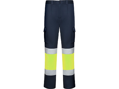 Брюки Daily stretch HV со светоотражающими полосами, мужские (Синий нэйви/неоновый желтый)