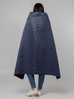 Плед-пончо для пикника SnapCoat, синий