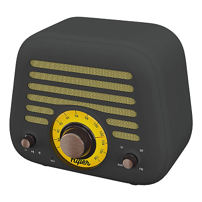 Колонка беспроводная RETRO L, цвет серый 