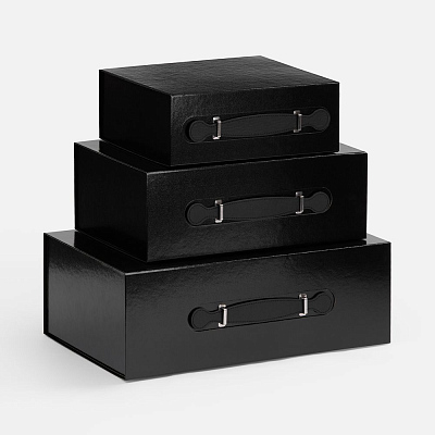 Коробка складная Holdfold, M, черная