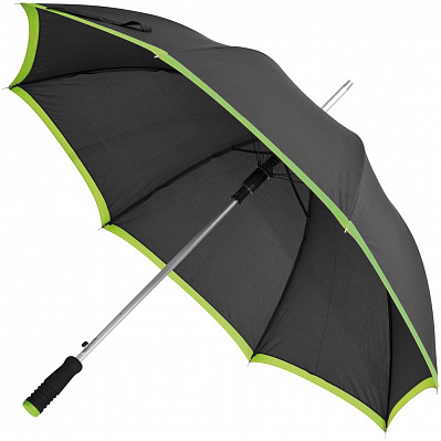 Зонт-трость Highlight, черный с зеленым (Зеленый)
