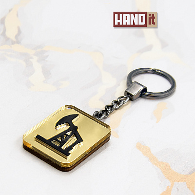 Брелок-обвес Нефтяная вышка (золотой с черным) (Золотой с черным)