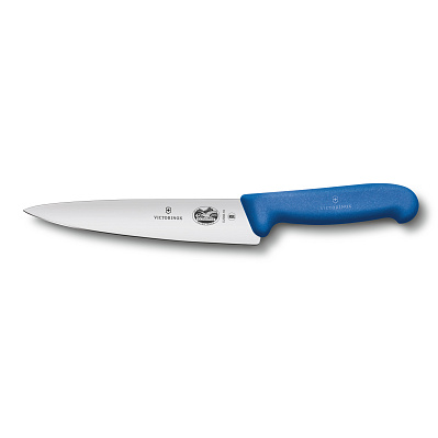 Нож разделочный VICTORINOX Fibrox с лезвием 19 см  (Синий)