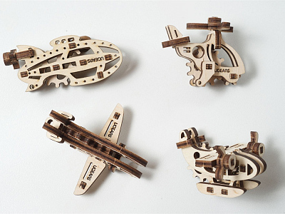 3D-ПАЗЛ UGEARS Фиджет Самолёты